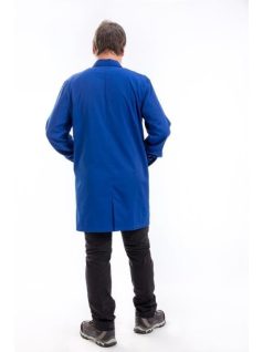 Férfi köpeny 46-os méretben, középkék színben