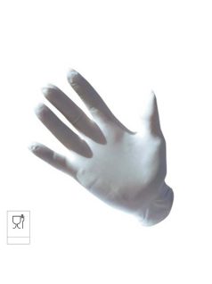 Púderezett egyszerhasználatos latex kesztyű 100db