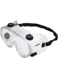 TOP FLY (SC-423) saválló védőszemüveg állítható gumipánt, víztiszta